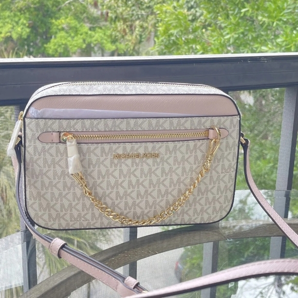 Michael Kors PVC Leather Crossbody Bag Handbag Messenger Shoulder Purse - Picture 2 of 11